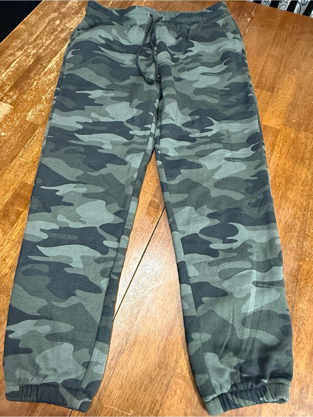 Wild Fable Women’s Medium Green Camo Fleece Jogger Sweatpants Drawstring